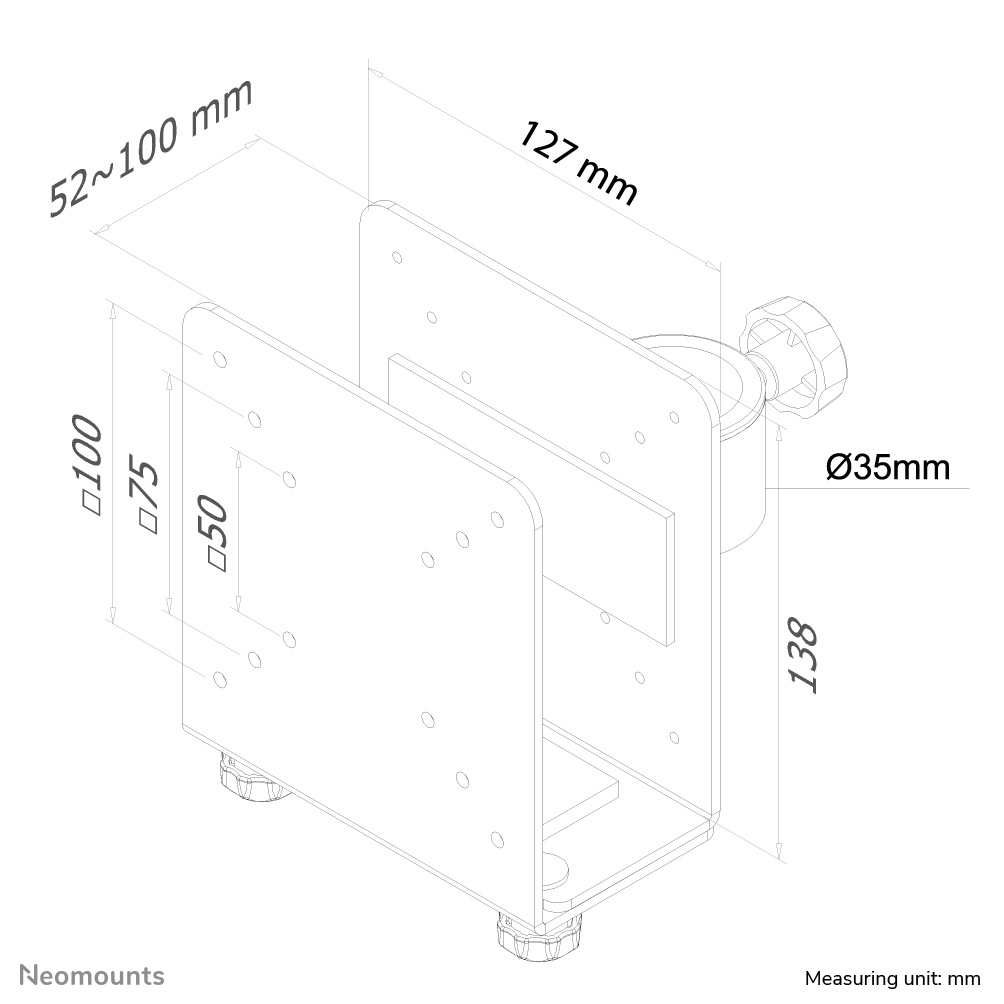 Neomounts THINCLIENT-10 Mini PC holder - max 10 kg - universal